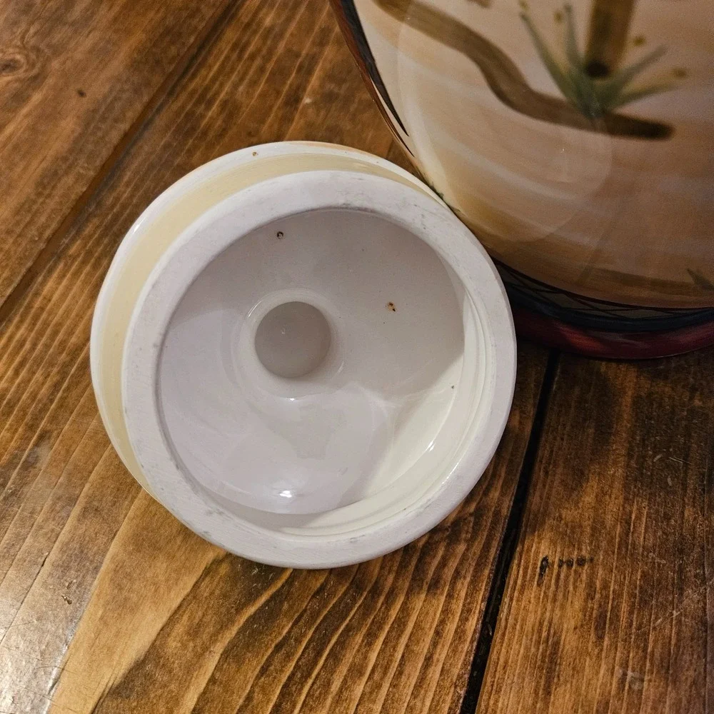 Vintage Heartfelt Kitchen Creations Rooster‎ Canister w Lid Farmhouse Country